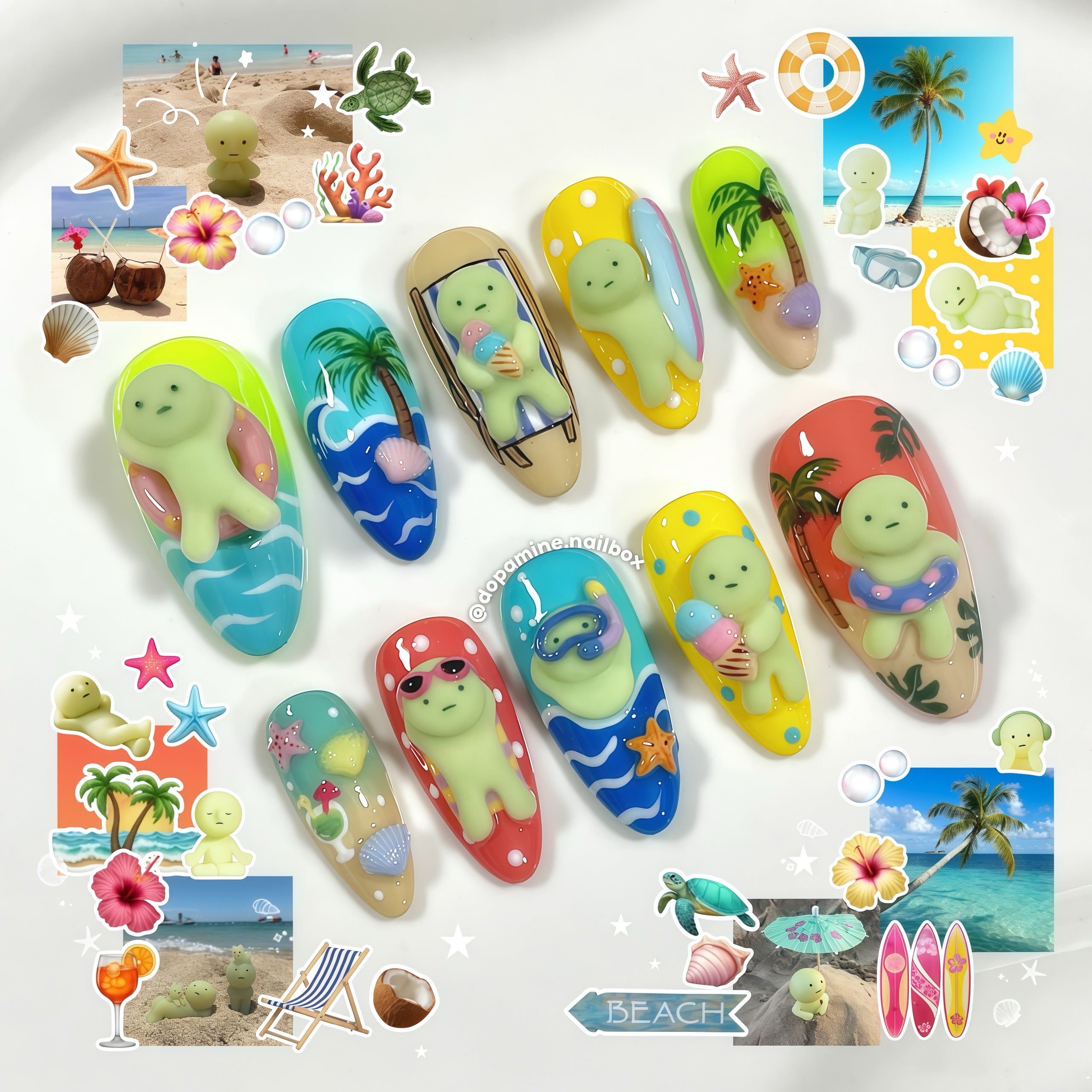Smiski On Beach